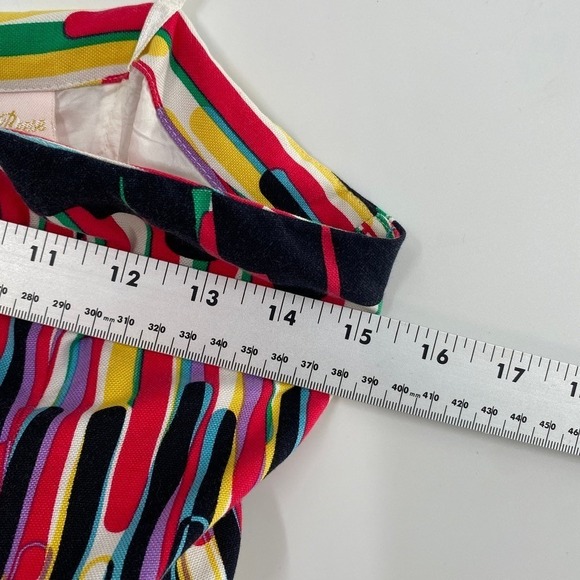 Tracy Reese New York Colorful Strapless Silk Cotton Blend Dress Size 4 Cocktail - Picture 5 of 12